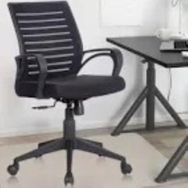 ASTRIDE Ace Mid Back Office Chair for Work from Home/Study Chair/Revolving Chair [Heavy Duty Nylon Base, Black]